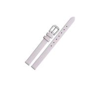LANAPPTLTG Bracelets de montre en cuir for femme 6/8/10/12/13/14/15/16/17 mm, matériau souple, for boucle en acier inoxydable argenté(White,10mm)
