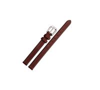 LANAPPTLTG Bracelets de montre en cuir for femme 6/8/10/12/13/14/15/16/17 mm, matériau souple, for boucle en acier inoxydable argenté(Brown,17mm)