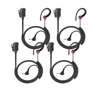 LANAPPTLTG Oreillette for Talkie-walkie 1 Broche, Forme G, Micro-Casque 2,5 mm, PTT, Compatible for Les radios Amateurs Motorola Talkabout TLKR T80 T82 T60 T5 T7 MR350R MD200(RED03C-TK 4PCS)