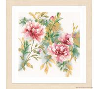 Lanarte Ensemble de points de croix "Branche de rose", modèle de comptage