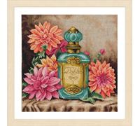 Lanarte Kit de broderie au point de croix "Home and Garden Le parfum du dahlia", motif à compter, 29x29cm