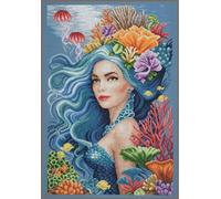 Lanarte Kit de broderie au point de croix "Romantisme, beauté de la mer", motif à compter, 47x69cm