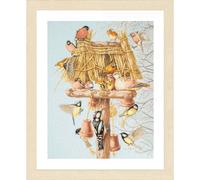 LANARTE Point De Croix Compté Kit Tableau Complet Set RÉUNION DE QUARTIER De Broderie Loisir Créatif Maison Decoration Cadeau DIY ca. 49 x 66 cm Counted Cross Stitch Embroidery