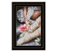 LANARTE Point De Croix Compté Kit Tableau Complet Set BALLERINE De Broderie Loisir Créatif Maison Decoration Cadeau DIY ca. 22 x 34 cm Counted Cross Stitch Embroidery