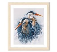 Lanarte – Kit de point de croix compté Grands Hérons Bleus – Tableau complet 36 x 43 cm