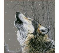 Lanarte Point De Croix Compté Kit Tableau Complet Set HURLER AUX ÉTOILES De Broderie Loisir Créatif Maison Decoration Cadeau DIY ca. 42 x 44 cm Counted Cross Stitch Embroidery