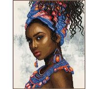 LANARTE Point De Croix Compté Kit Tableau Complet Set MODÈLE DE FOULARD De Broderie Loisir Créatif Maison Decoration Cadeau DIY ca. 39 x 49 cm Counted Cross Stitch Embroidery