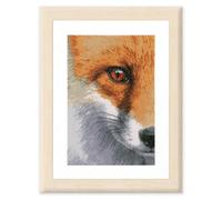 LANARTE Point De Croix Compté Kit Tableau Complet Set Renard De Broderie Loisir Créatif Maison Decoration Cadeau DIY ca. 18 x 27 cm Counted Cross Stitch Embroidery, Cotton, Multicolore