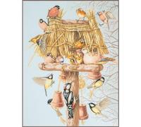 LANARTE Point De Croix Compté Kit Tableau Complet Set RÉUNION DE QUARTIER De Broderie Loisir Créatif Maison Decoration Cadeau DIY ca. 49 x 66 cm Counted Cross Stitch Embroidery