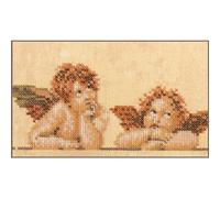 Lanarte Point De Croix Compté Tableau Kit Complet DIY Broderie Motif 2 CARACTÈRES RAPHAELPatron Adulte Art Creatif Decoration Salon Activité Manuelle Cadeau ca. 15 x 10 cm Counted Cross Stitch
