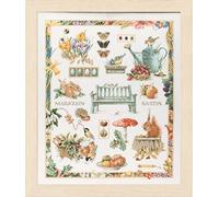 Lanarte Kit point de croix compté Motif 4 saisons - Complet Adulte 52 x 63 cm