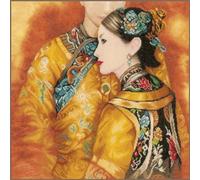 Lanarte Point De Croix Compté Tableau Kit Complet DIY Broderie Motif COUPLE ORIENTALPatron Adulte Art Creatif Decoration Salon Activité Manuelle Cadeau ca. 49 x 45 cm Counted Cross Stitch