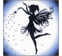 Lanarte Point De Croix Compté Tableau Kit Complet DIY Broderie Motif FÉEPatron Adulte Art Creatif Decoration Salon Activité Manuelle Cadeau ca. 24 x 24 cm Counted Cross Stitch