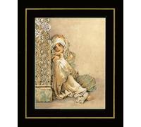 Lanarte Point De Croix Compté Tableau Kit Complet DIY Broderie Motif FEMME ARABEPatron Adulte Art Creatif Decoration Salon Activité Manuelle Cadeau ca. 34 x 44 cm Counted Cross Stitch