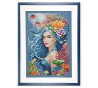 Lanarte Kit de broderie au point de croix "Romantisme, beauté de la mer", motif à compter, 47x69cm