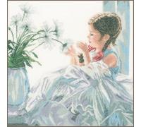 Lanarte Point De Croix Compté Tableau Kit Complet DIY Broderie Motif FORTUNE-TELGPatron Adulte Art Creatif Decoration Salon Activité Manuelle Cadeau ca. 30 x 30 cm Counted Cross Stitch