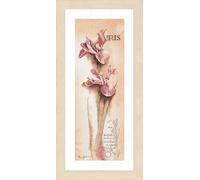 Lanarte Kit complet broderie point de croix compté Iris - Botanique 20 x 60 cm