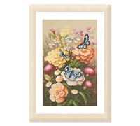 LANARTE Point De Croix Compté Tableau Kit Complet DIY Broderie Motif JARDIN DE PAPILLONS MYSTIQUE Patron Adulte Art Creatif Decoration Salon Activité Manuelle Cadeau 26 x 39 cm Counted Cross Stitch