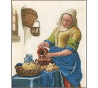 Lanarte Point De Croix Compté Tableau Kit Complet DIY Broderie Motif LAITIÈREPatron Adulte Art Creatif Decoration Salon Activité Manuelle Cadeau ca. 36 x 45 cm Counted Cross Stitch