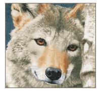 Lanarte Point De Croix Compté Tableau Kit Complet DIY Broderie Motif LOUPPatron Adulte Art Creatif Decoration Salon Activité Manuelle Cadeau ca. 35 x 35 cm Counted Cross Stitch