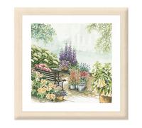 LANARTE Point De Croix Compté Tableau Kit Complet DIY Broderie Motif RIVERSIDE Patron Adulte Art Creatif Decoration Salon Activité Manuelle Cadeau 39 x 37 cm Counted Cross Stitch
