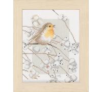 Lanarte Point De Croix Compté Tableau Kit Complet DIY Broderie Motif ROBINPatron Adulte Art Creatif Decoration Salon Activité Manuelle Cadeau ca. 14 x 19 cm Counted Cross Stitch
