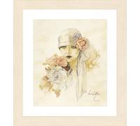 Lanarte Point De Croix Compté Tableau Kit Complet DIY Broderie Motif SARA MOONPatron Adulte Art Creatif Decoration Salon Activité Manuelle Cadeau ca. 33 x 38 cm Counted Cross Stitch