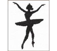 Lanarte Point De Croix Compté Tableau Kit Complet DIY Broderie Motif SILHOUETTE BALLET IIIPatron Adulte Art Creatif Decoration Salon Activité Manuelle Cadeau ca. 11,5 x 14,5 cm Counted Cross Stitch
