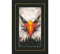 Lanarte Point de Croix Set "Animaux, Aigle en gros plan", modèle à compter, 14x26cm