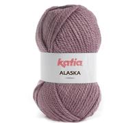 Lanas Katia Alaska Pelote de laine Rose fumée Acrylique 100g 115m 5mm