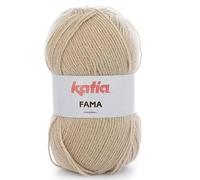 Lanas Katia Fama Pelote de laine Beige Acrylique Fine et Douce