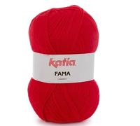 Lanas Katia Fama Pelote de laine fine et douce de couleur rouge