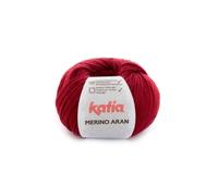 Lanas Katia Merino Aran Pelote de couleur Grenat Cod. 51