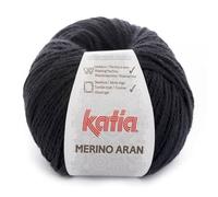 Lanas Katia Merino Aran Pelote de Couleur Noir Cod. 2
