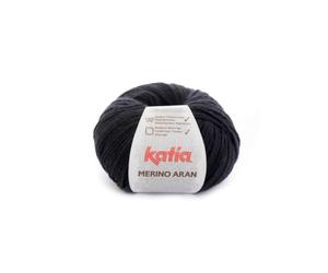 Lanas Katia Merino Aran Pelote de Couleur Noir Cod. 2