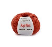 Lanas Katia Merino Aran Pelote de Couleur Orange Cod. 50