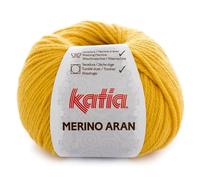 Lanas Katia Merino Aran Pelote de laine jaune 80
