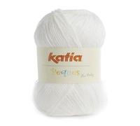 Lanas Katia PEQUES Pelote de couleur écrue 84902 - Yarn 100% Acrylique 50g - 232m - Aiguilles 2,5 - 3 - Crochets 2,5