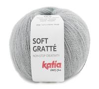 Lanas Katia Soft Gratte Pelote de laine Argenté 64 - Yarn - 80% Acrylique / 20% Polyamide - 50g - 150m