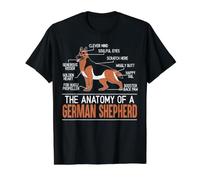 L'anatomie d'un Berger Allemand drôle de Chiot Amoureux des Chiens T-Shirt Graphique avec Valeur