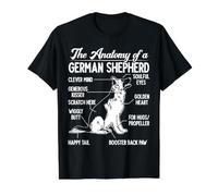 L'anatomie d'un Chiot Amoureux des Chiens de Berger Allemand T-Shirt Graphique avec Valeur