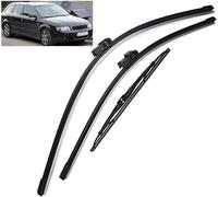 LANAZU Essuie-Glace Silencieux, Balais d'essuie-Glace Avant pour Audi A4 B6 8E 8H 2000-2003,Brosses de vitres de Pare-Brise Facile à Installer