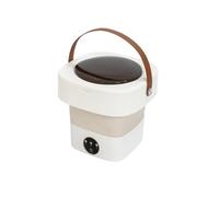 LANAZU Mini Machine à Laver, Machine à Laver Pliable pour sous-vêtements et Chaussettes, Machine à Laver et à sécher Portable, adaptée aux dortoirs et Appartements (Beige)