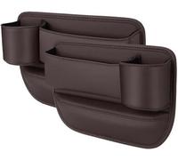 LANAZU Organisateur Siège D'auto pour VW Atlas 2018-2023 2024, Boîte Rangement D'espace Siège D'auto poches latérales Boîte de Rangement Console de Auto,Brown/B