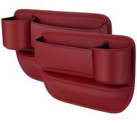 LANAZU Organisateur Siège D'auto pour VW Atlas 2018-2023 2024, Boîte Rangement D'espace Siège D'auto poches latérales Boîte de Rangement Console de Auto,Red/C