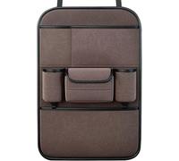 LANAZU Protecteur Arrière de Siège Auto, pour Buick Enclave Excelle Encore GL6 Envista Organisateur de siège Organisateur Voiture Enfant Multi-Poches Rangement Voiture,Brown/C