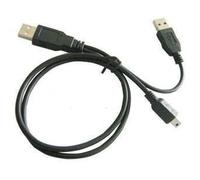 lanbao881 [2-Pack] USB Cable Dual Power 2 x Type A to Mini B USB 2.0 +Gift(Card Reader) ELS2BT@TZA