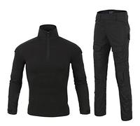 LANBAOSI Treillis Militaire Homme Chemise de Manches Longues et Camouflage Pantalon Costume Uniforme pour Paintball Chasse Tir BDU