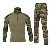 LANBAOSI Treillis Militaire Homme Chemise de Manches Longues et Camouflage Pantalon Costume Uniforme pour Paintball Chasse Tir BDU