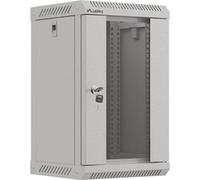 Lanberg 10" 9U Wall Mounted Rack Installation Cabinet 300x300 Glazed Door (flat pack) Grey